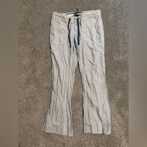 North Face straight leg striped white Gray Casual Pants